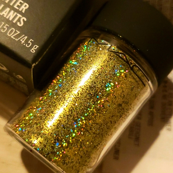 🌟🧚♀️3D BRASS GOLD MAC Cosmetics DISCONTINUED Glitter NWT - Picture 10 of 10